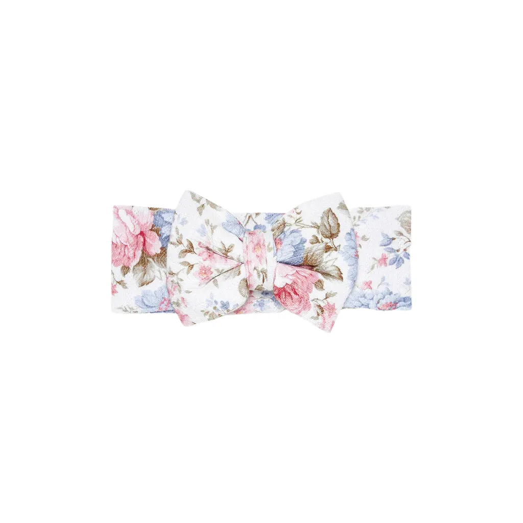 Posh Peanut Etta Pointelle Luxe Bow Headwrap