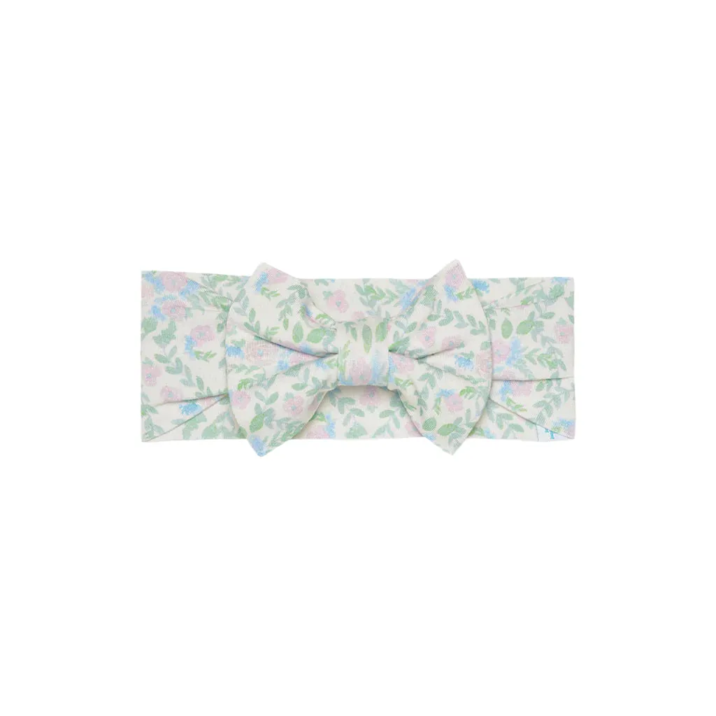 Posh Peanut Prairie Floral Luxe Bow Headwrap