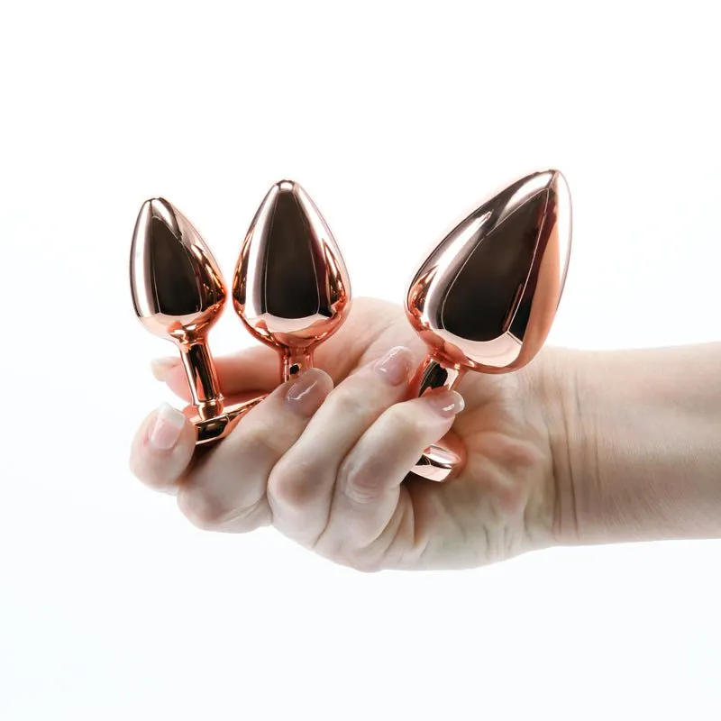 Rear Assets Rose Gold Round Pink Gem Trainer Kit - Set of 3