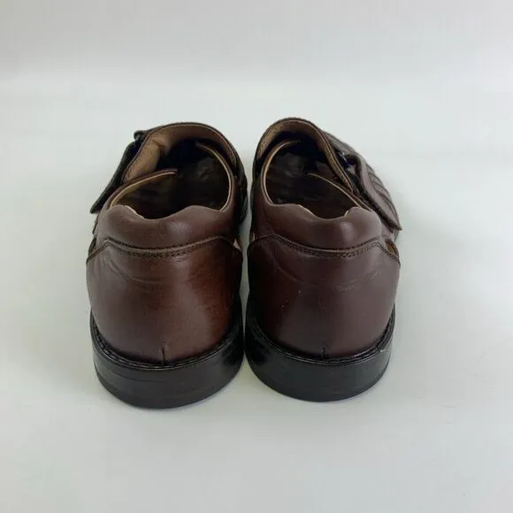 Remus Fernando Baldassarri Fisherman Sandal Brown Leather Italy Woven 42 US 8-9