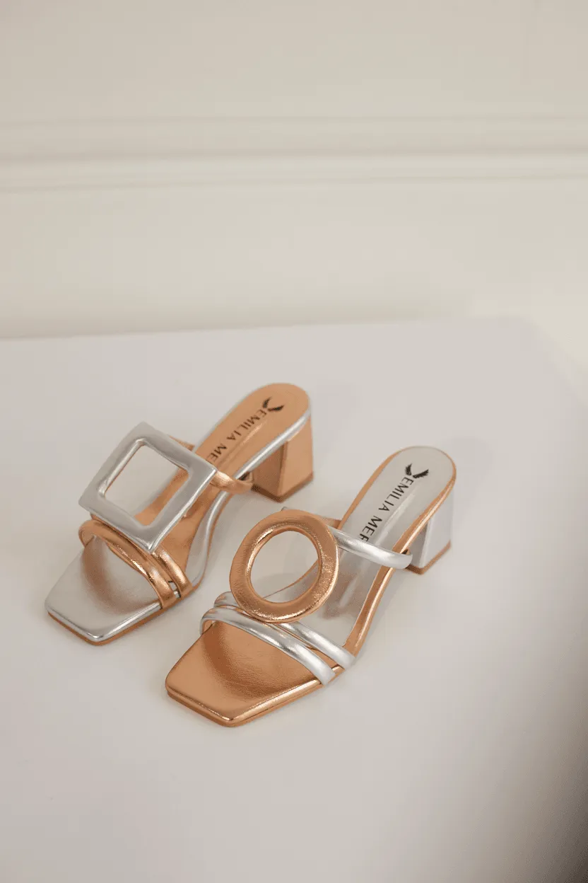 Retro Glam Slides - Rose/Silver