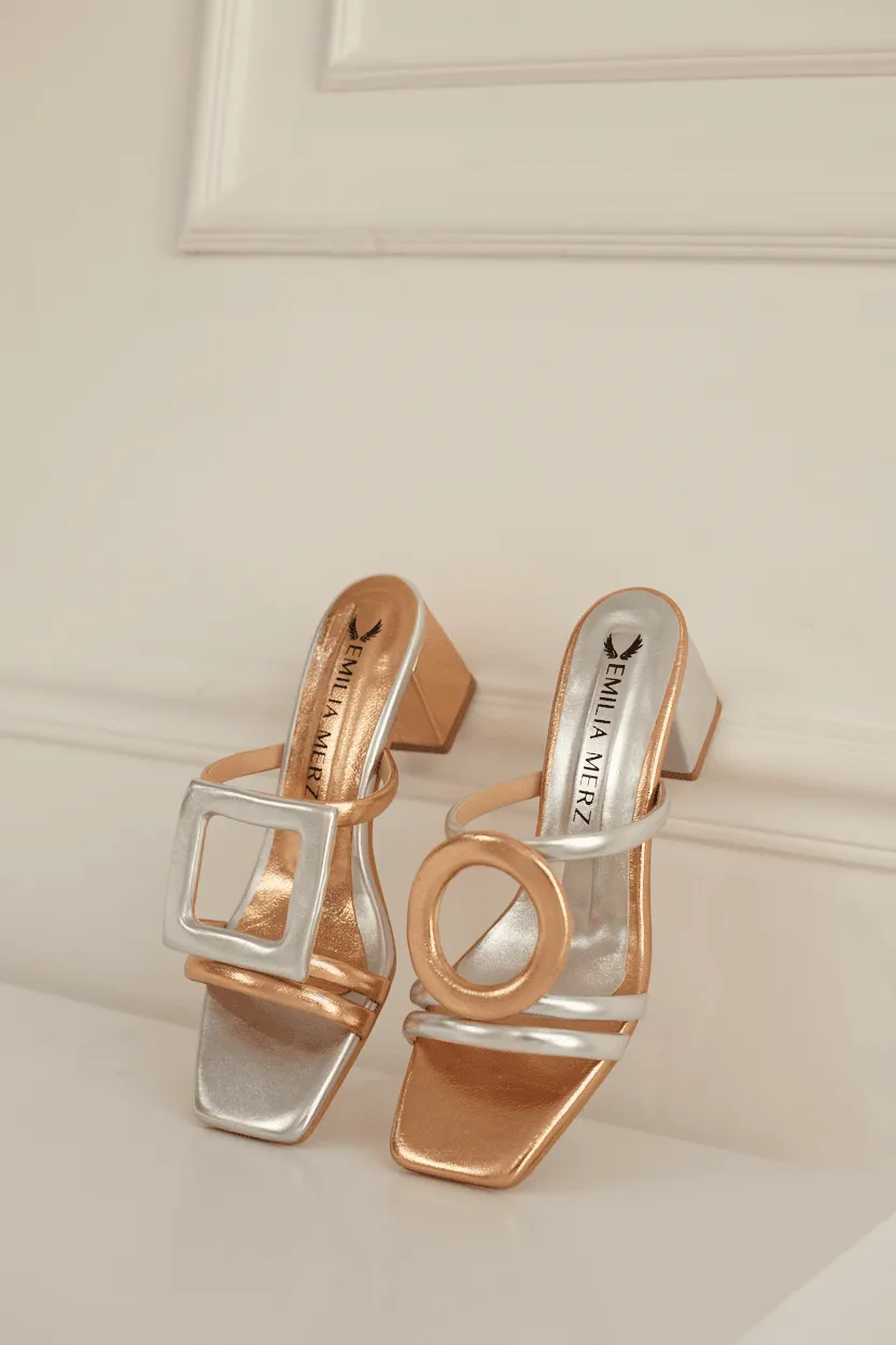 Retro Glam Slides - Rose/Silver
