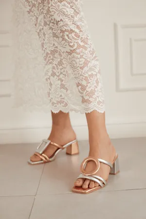 Retro Glam Slides - Rose/Silver