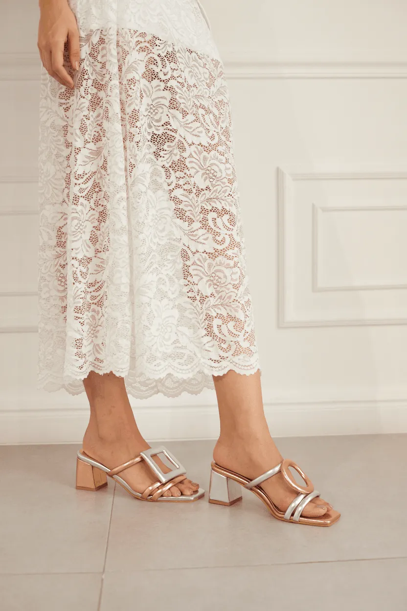 Retro Glam Slides - Rose/Silver