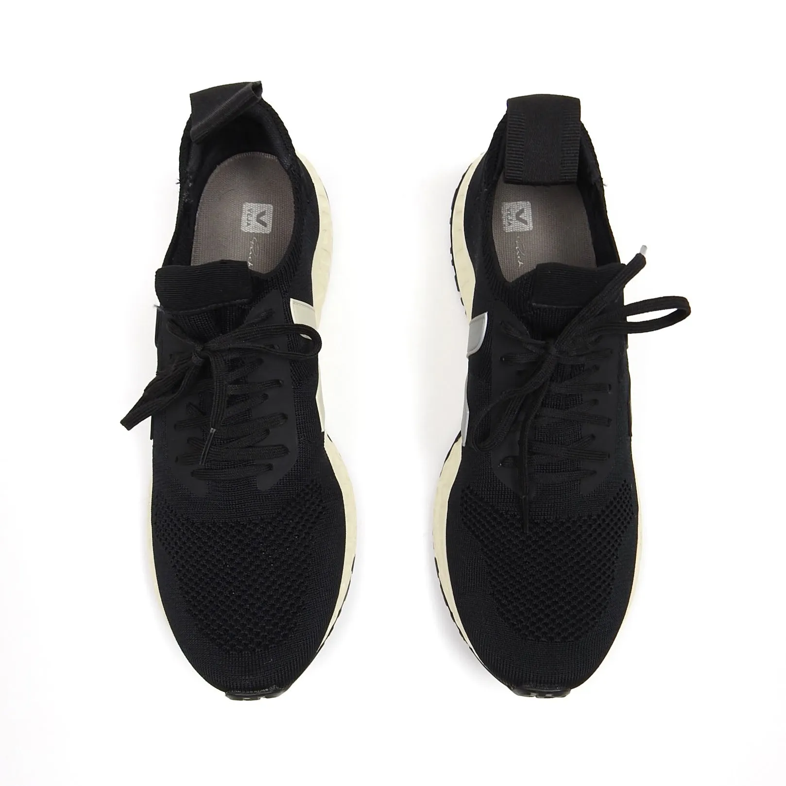 Rick Owens x Veja V-Knit Black Pierre Sneaker Size 45