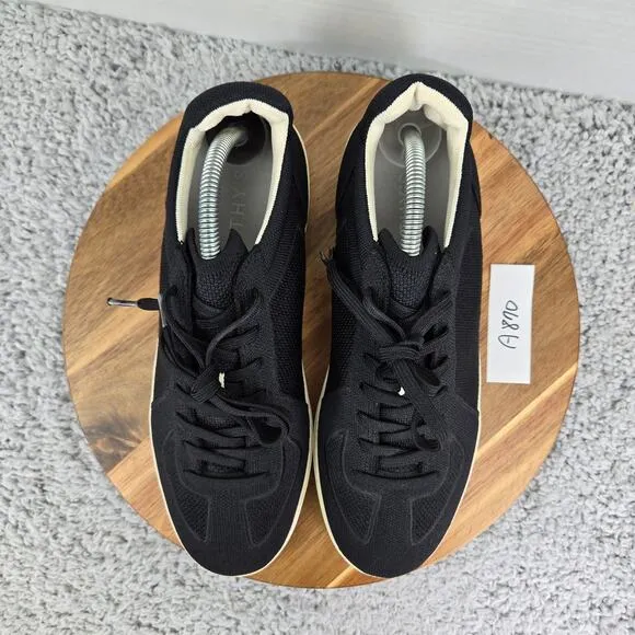 Rothy's The RS01 Sneaker Black Knit Casual Lace Up Lifestyle Daily Mens 10
