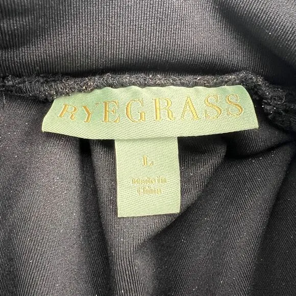 Ryegrass High Neck Long Sleeve Midi Dress Rose Gold Metallic