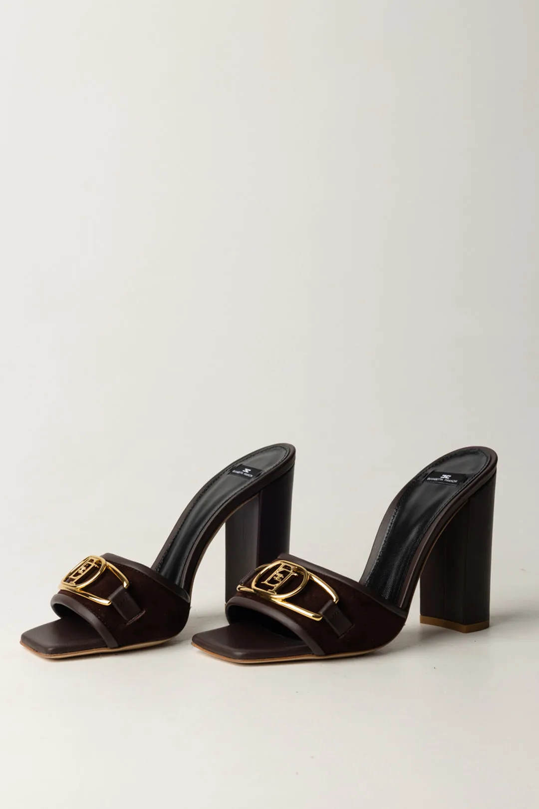 Sandali Mules con Fibbia Logata
