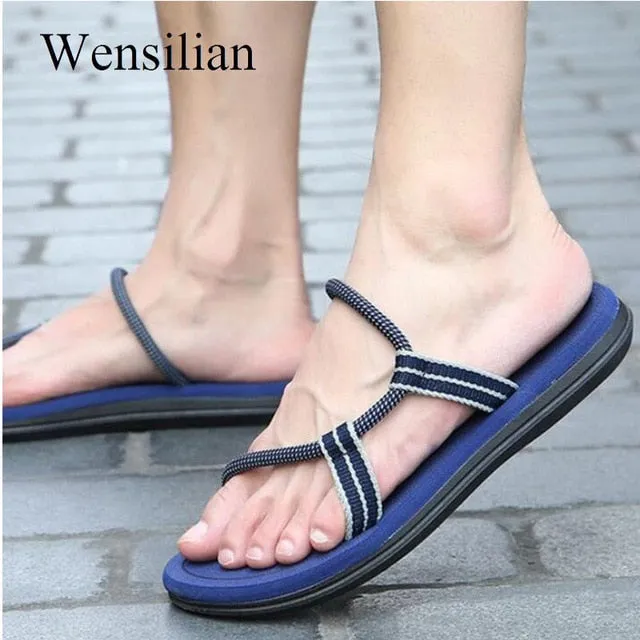 Sandals Men Sandalias Hombre Gladiator Sandals for Male Summer Roman Beach Shoes Flip Flops Slip on Flats Slippers Slides