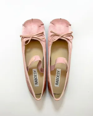 Satin Bow Tie Ballet Flats