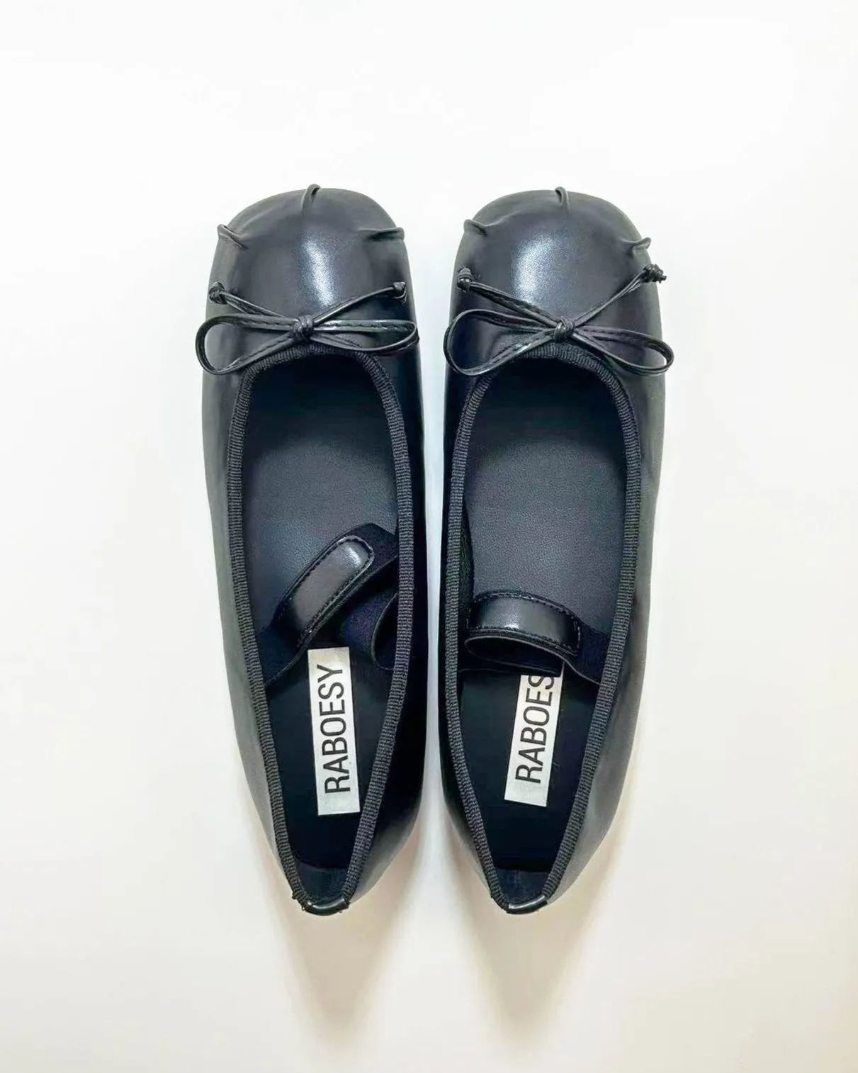 Satin Bow Tie Ballet Flats