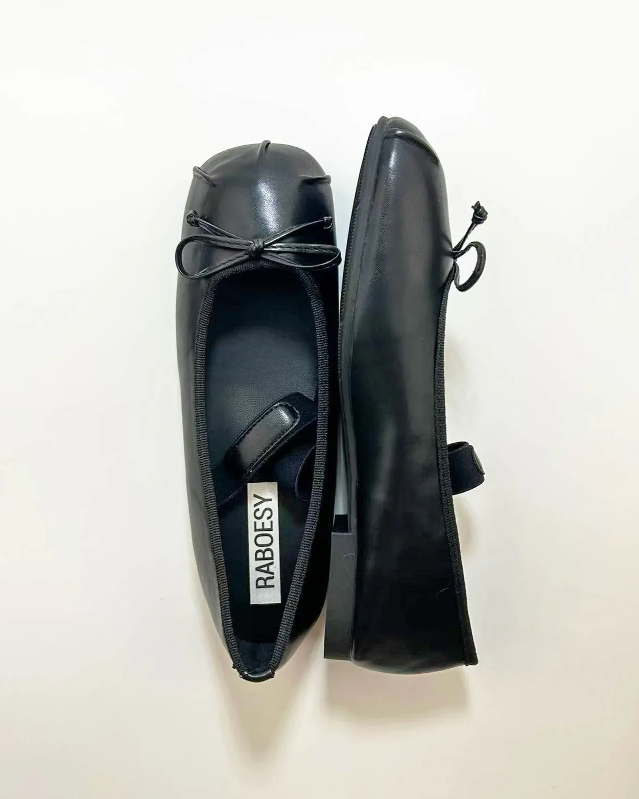 Satin Bow Tie Ballet Flats