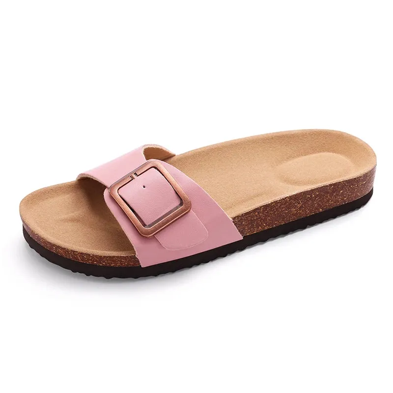 Shevalues Cork Clogs Sandals For Women Summer New Clogs Mules With Arch Support Fashion Beach Slippers Female Orthopedic Slides