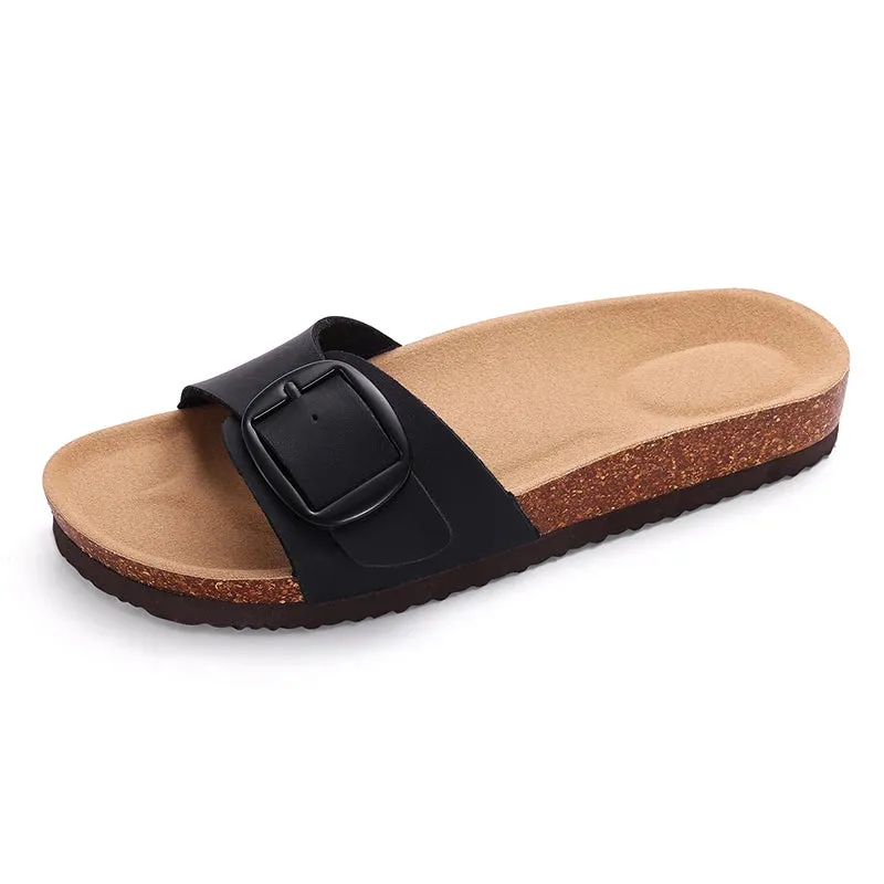 Shevalues Cork Clogs Sandals For Women Summer New Clogs Mules With Arch Support Fashion Beach Slippers Female Orthopedic Slides