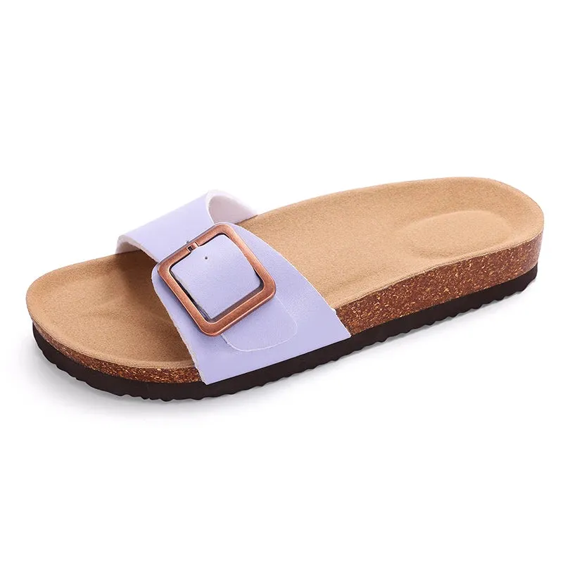 Shevalues Cork Clogs Sandals For Women Summer New Clogs Mules With Arch Support Fashion Beach Slippers Female Orthopedic Slides