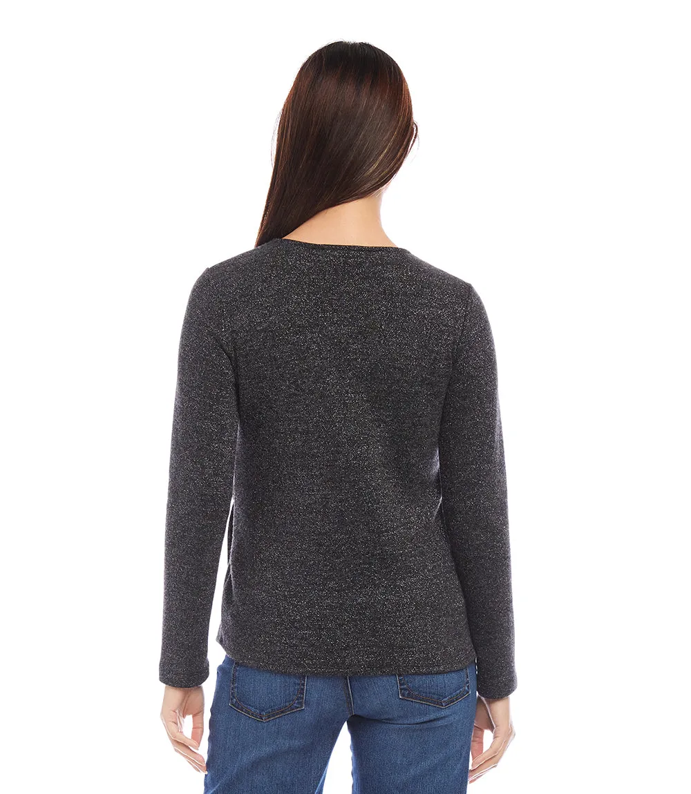 Side Tie Metallic Top