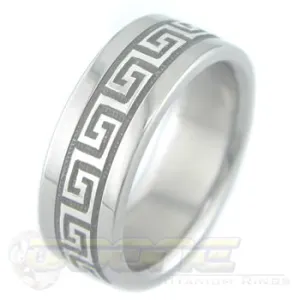 Silver Greek Key