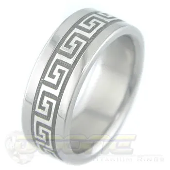 Silver Greek Key