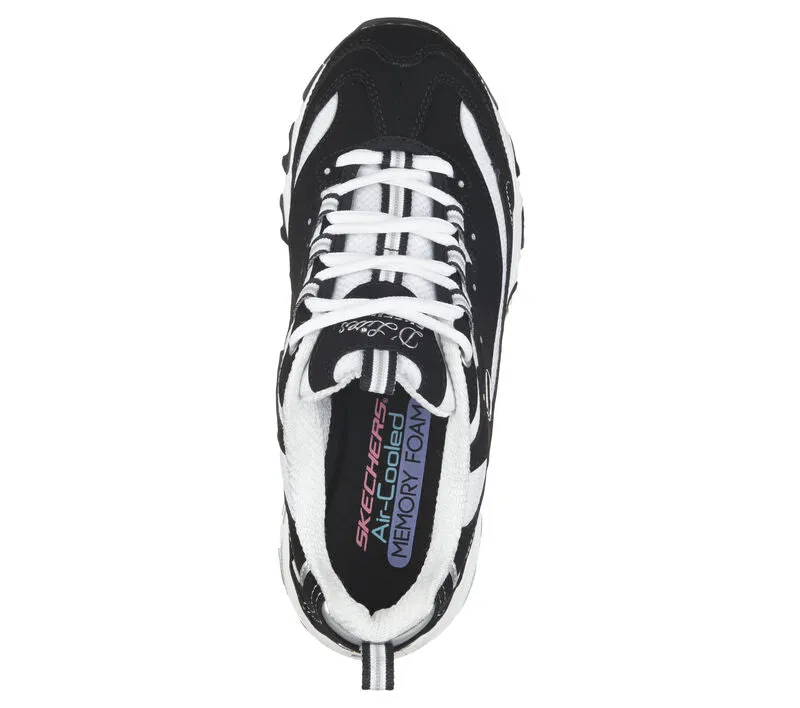 Skechers D'Lites - Biggest Fan Black & White