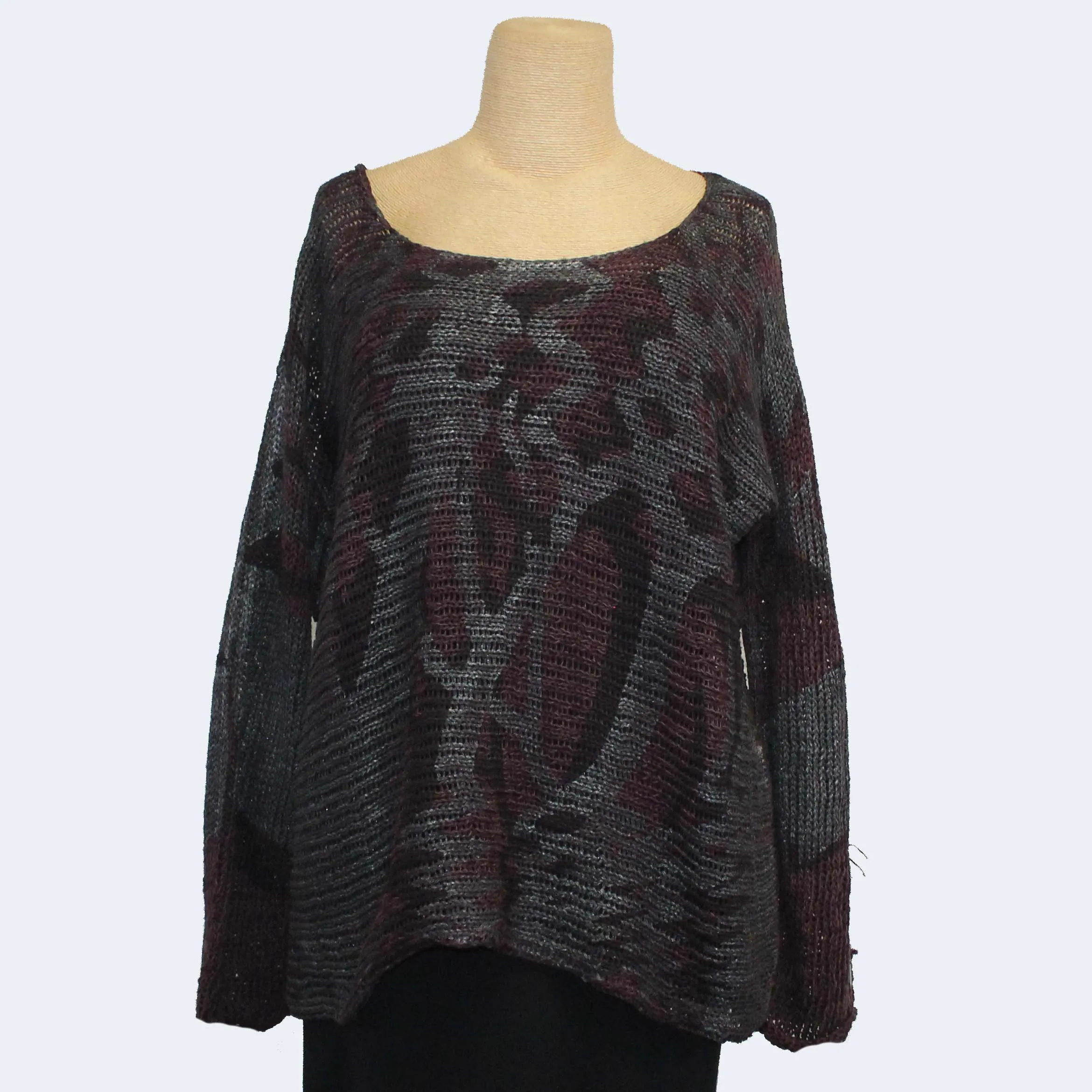 Skif Sweater, Purple/Metallic Grey/Black S