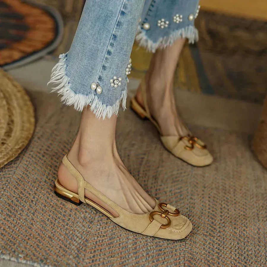 Slingback Flats | Faux Suede | Chic and Comfortable
