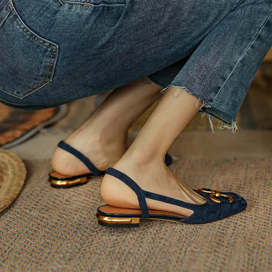 Slingback Flats | Faux Suede | Chic and Comfortable