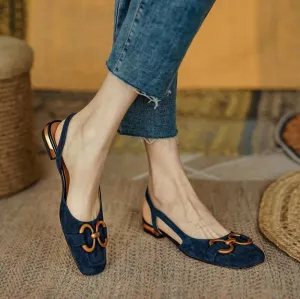 Slingback Flats | Faux Suede | Chic and Comfortable