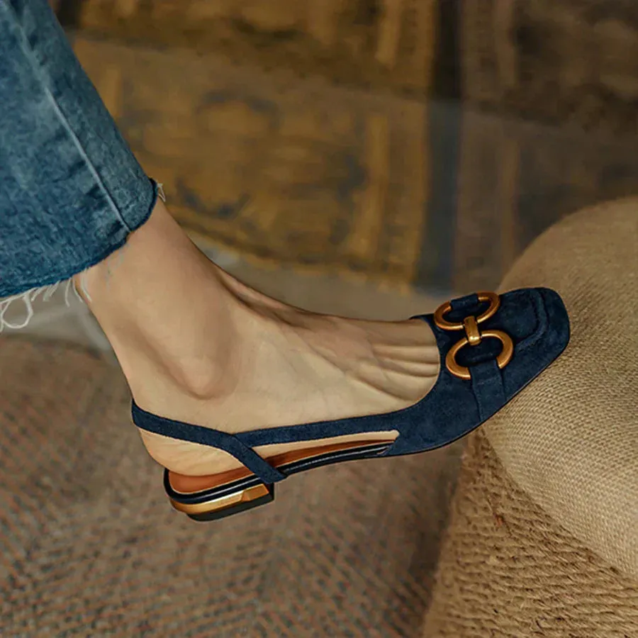 Slingback Flats | Faux Suede | Chic and Comfortable