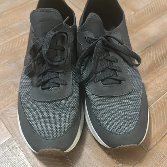 STEVE MADDEN Stevy Grey Lightweight Faux Suede &amp; Fabric Sneakers
