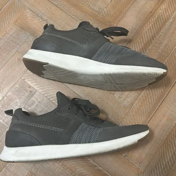 STEVE MADDEN Stevy Grey Lightweight Faux Suede &amp; Fabric Sneakers