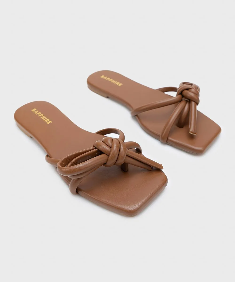 Strappy Square Toe Flats