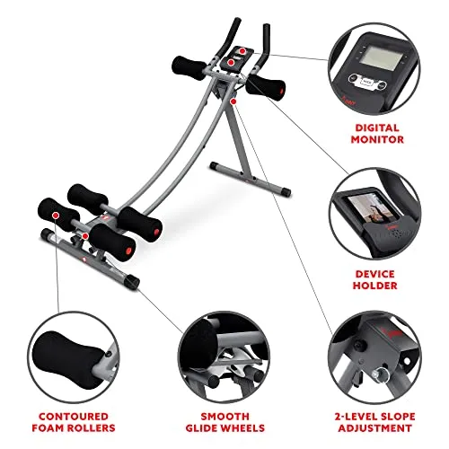 Sunny Health & Fitness Core Glider Ab Waist Trainer Machine - SF-A022005