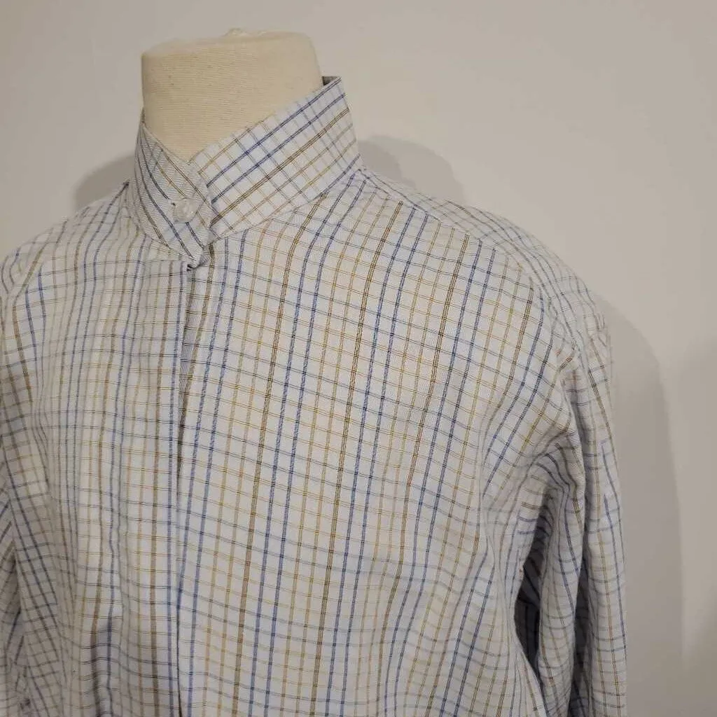 Taupe and Blue Checkered Hunt Shirt