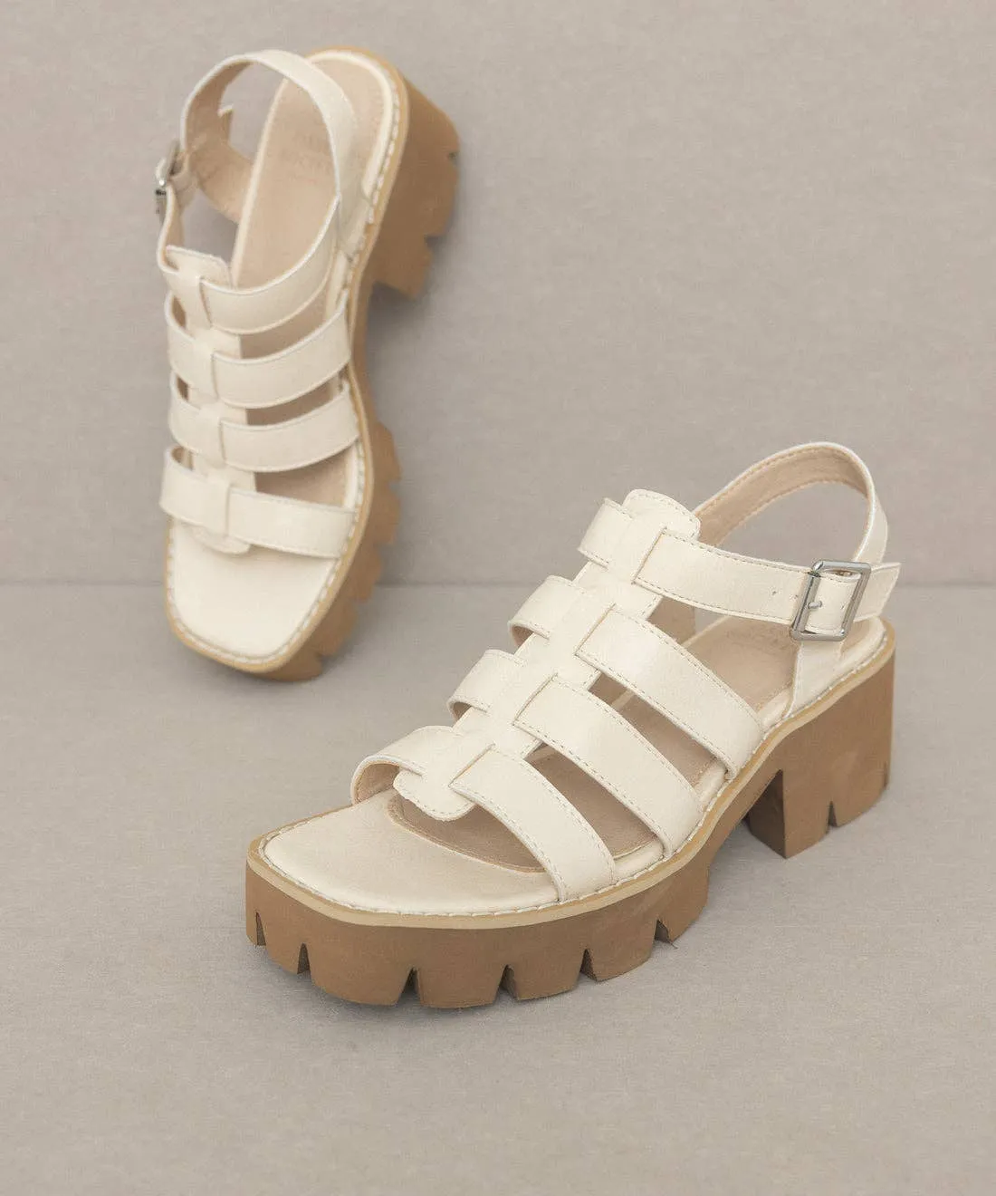 The Summer Beige | Lug Sole Gladiator Sandals