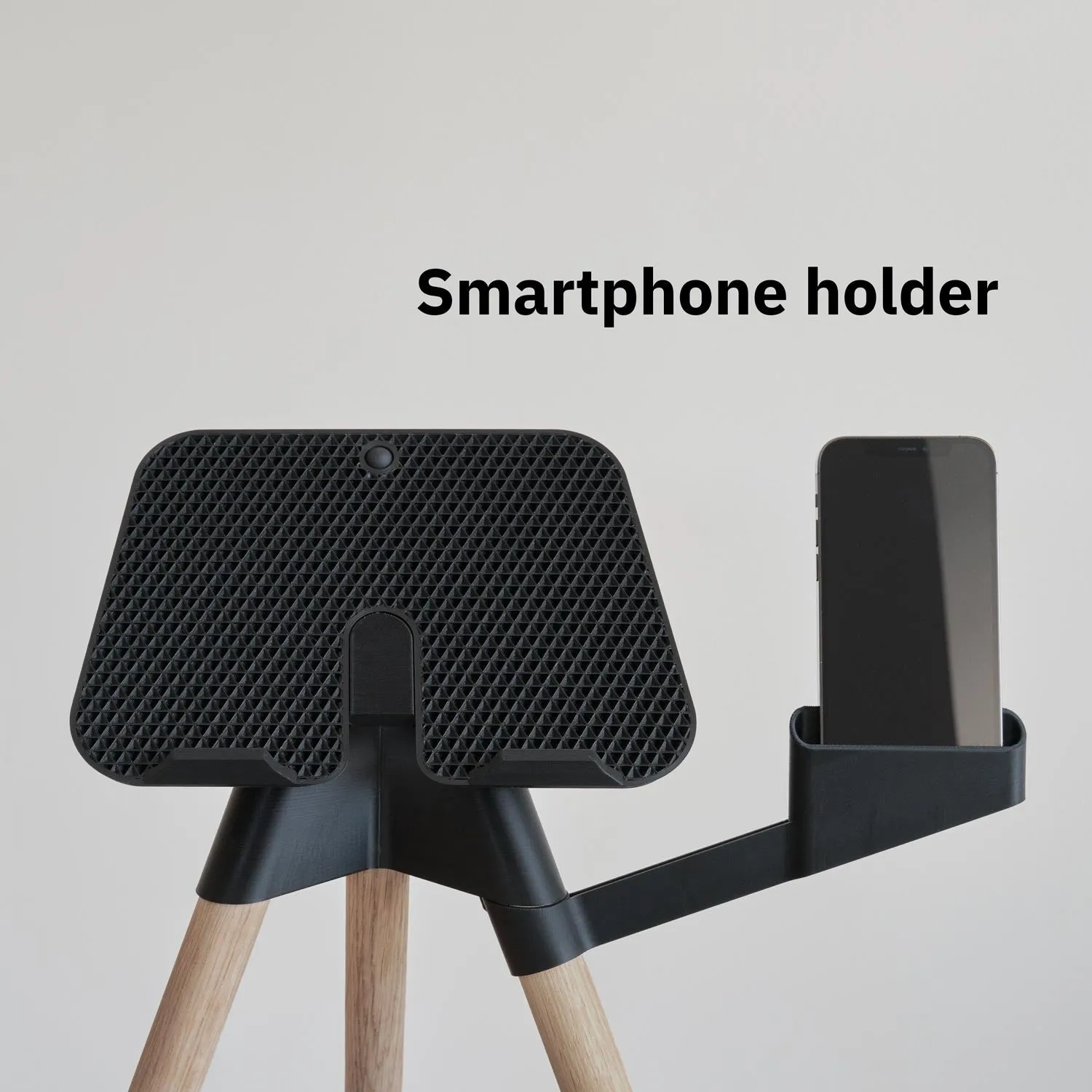 Tons iPad Stand - Natural Oak & Smartphone Holder