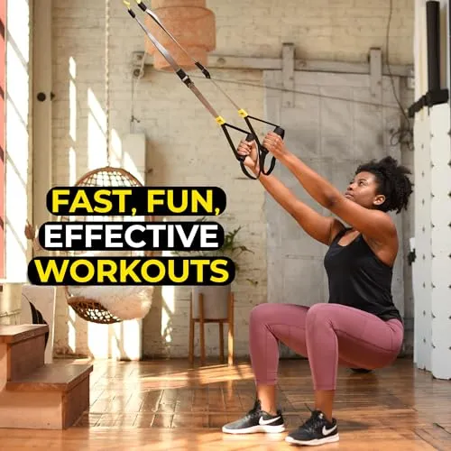 TRX GO Suspension Trainer System, Full-Body Workout for All Levels & Goals, Lightweight & Portable, Fast, Fun & Effective Workouts, Home Gym Equipment or for Outdoor Workouts, Grey