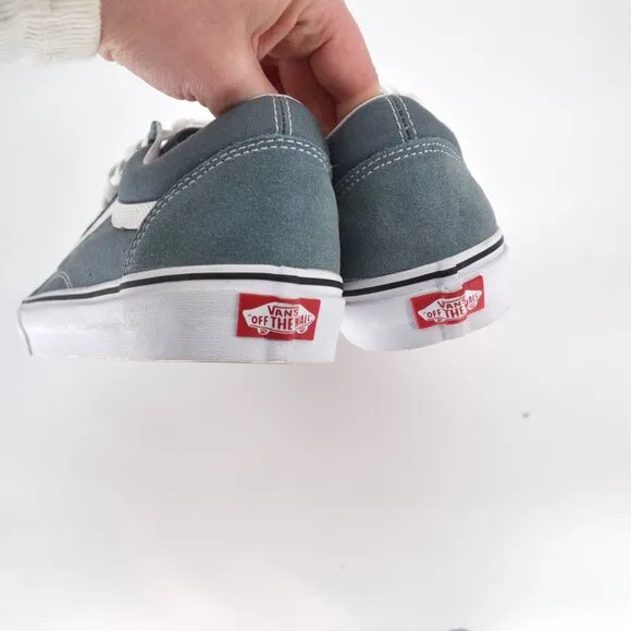 VANS Old Skool Suede and Canvas Lo Sneakers Theory Stormy Weather Blue Men's 10