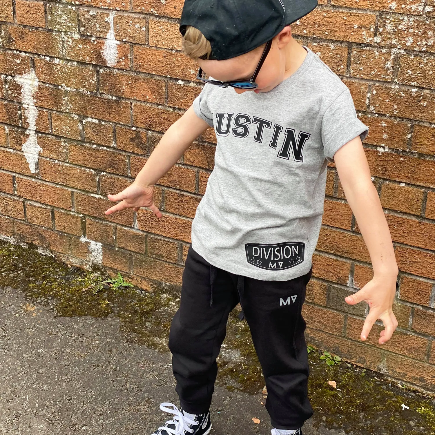 Varsity Name Grey & Black Set
