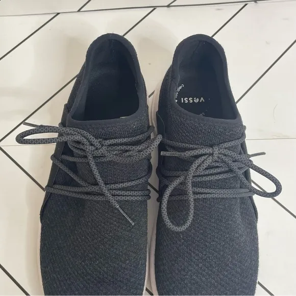 Vessi | CityScape Lace Up Waterproof Knit Sneakers Storm Black Size 10