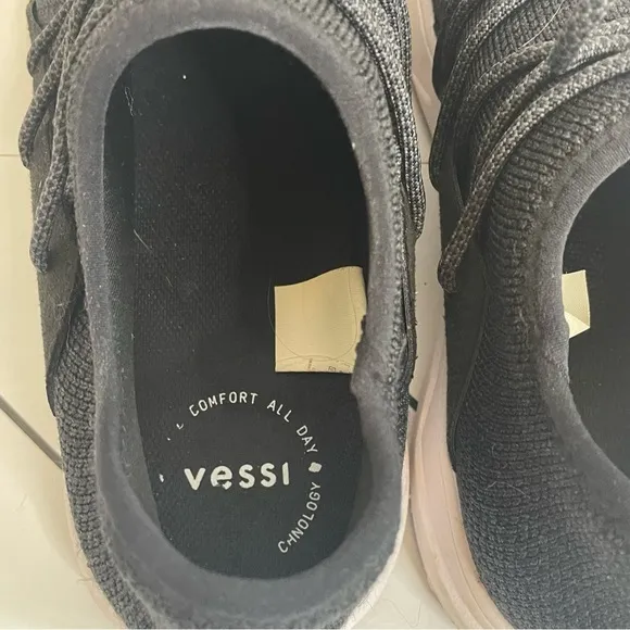 Vessi | CityScape Lace Up Waterproof Knit Sneakers Storm Black Size 10