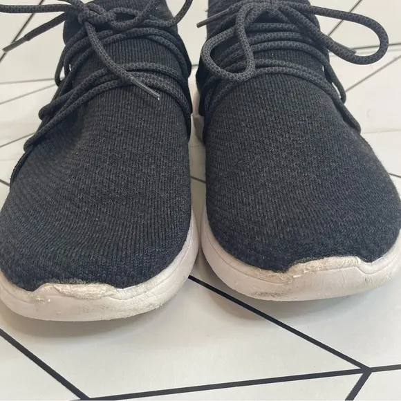 Vessi | CityScape Lace Up Waterproof Knit Sneakers Storm Black Size 10