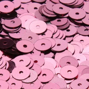 Washable Flat Round Sequin #P31 Old Rose (Metallic)