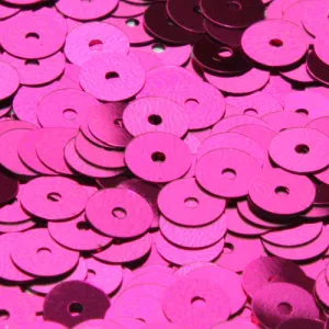 Washable Flat Round Sequin #P37 Fuchsia (Metallic)