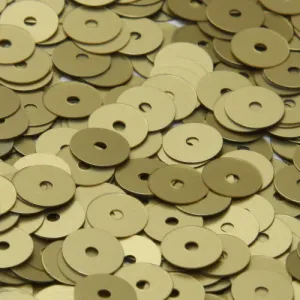 Washable Flat Round Sequin #PF41 Gold (Metallic Matte)