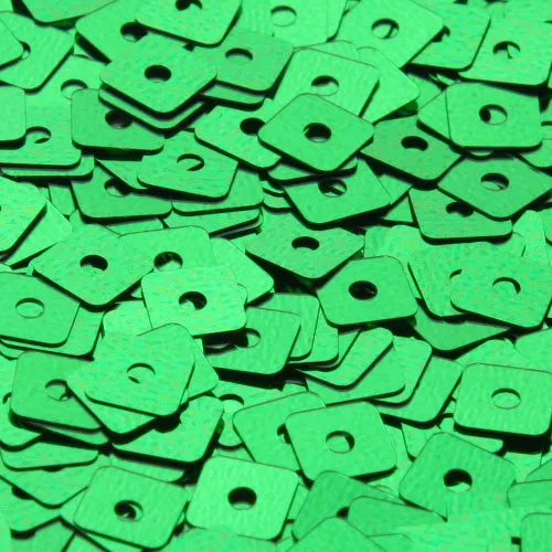 Washable Flat Square Sequin #P36 Green (Metallic)