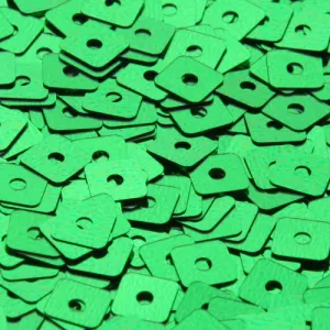 Washable Flat Square Sequin #P36 Green (Metallic)