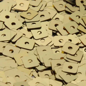 Washable Flat Square Sequin #P41 Gold (Metallic)