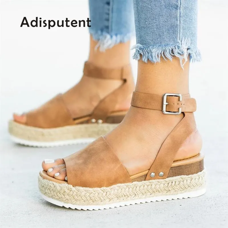 Wedges Shoes For Women High Heels Sandals Summer Shoes 2019  Flop Chaussures Femme Platform Sandals 2019 Plus Size