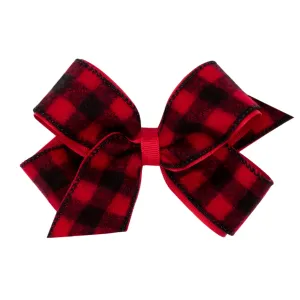 Wee Ones Medium Buffalo Check Overlay Bow