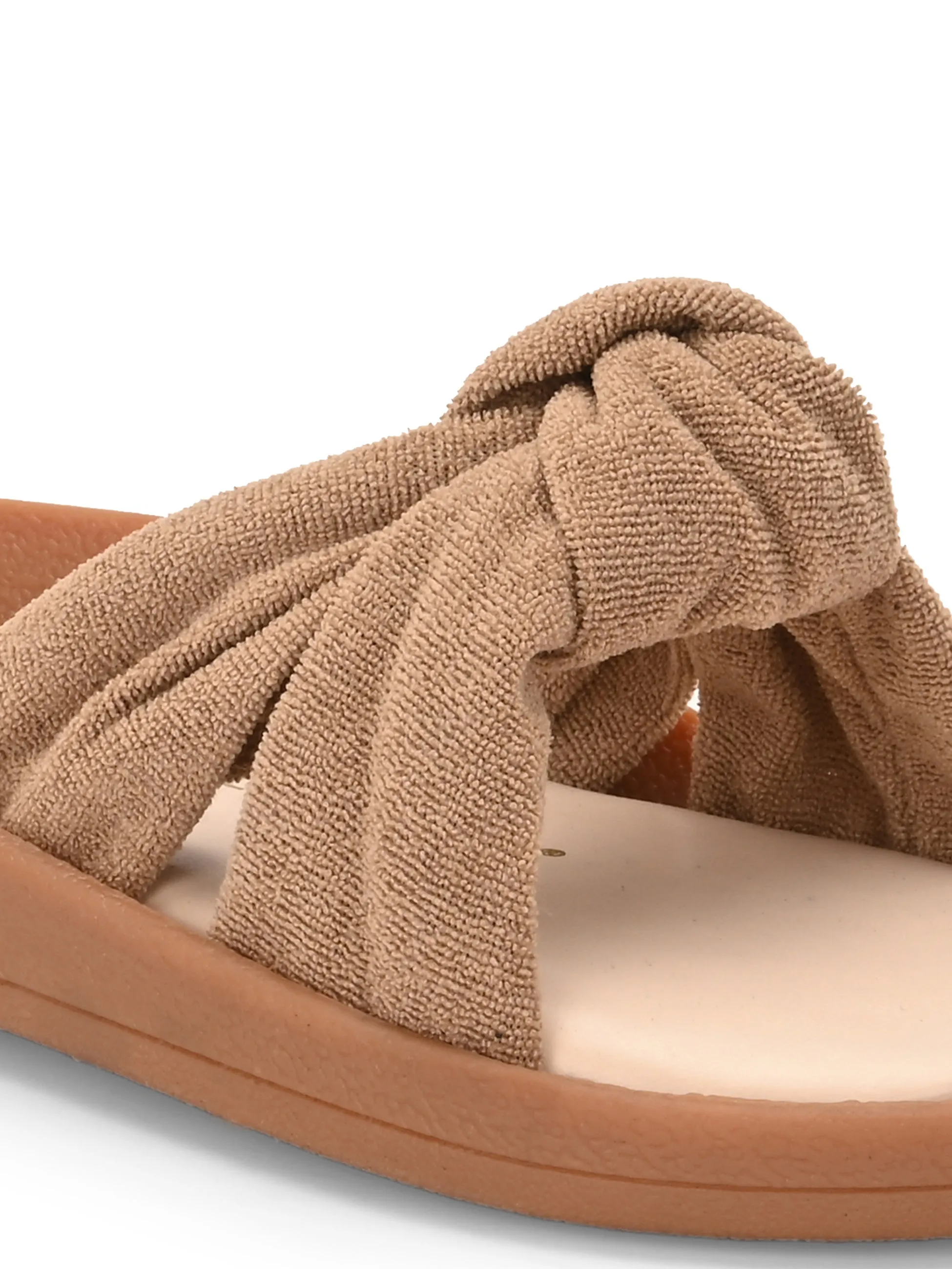 Women Bows Open Toe Flats